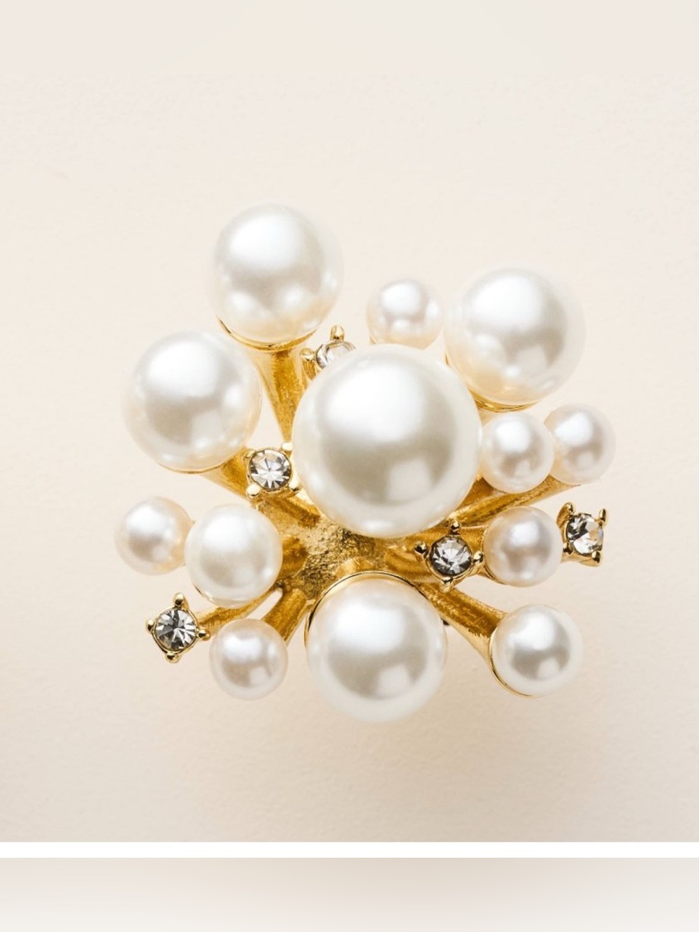 Kate Spade x Target Gold Pearl Cluster Statement Earrings